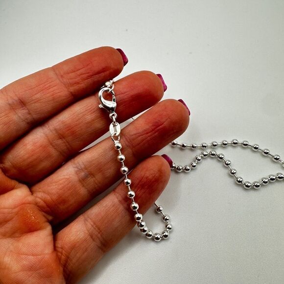 SALE! Unisex 16” silver plated ball chain necklace! - Picture 5 of 7